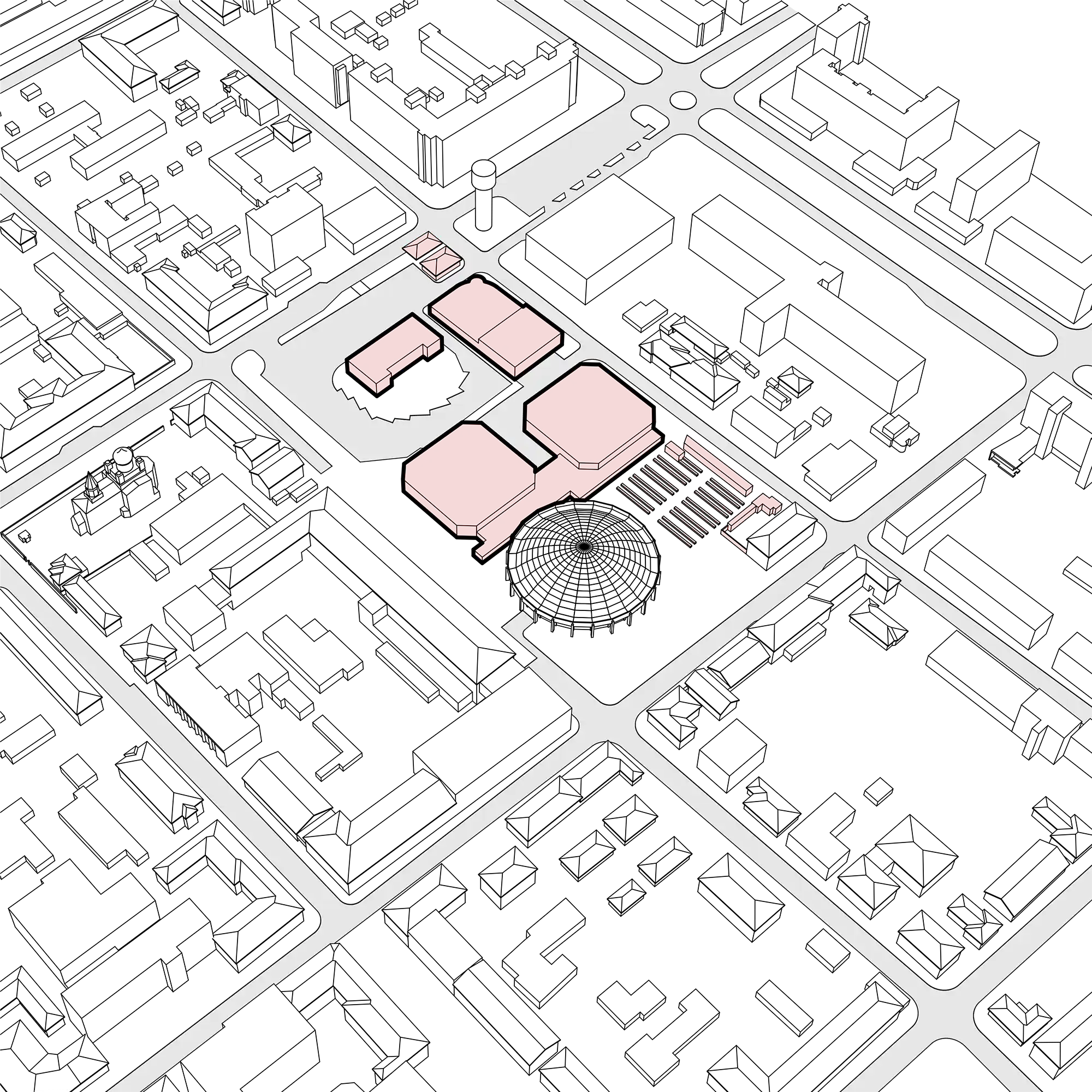 Design diagram 4 for The Dual Square, Brest, Belarus.